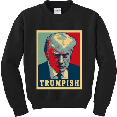 Trumpish Mugshot Vintage Poster Kids Sweatshirt