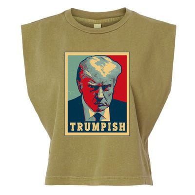 Trumpish Mugshot Vintage Poster Garment-Dyed Women's Muscle Tee