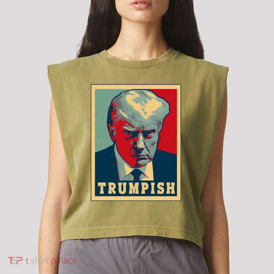 Trumpish Mugshot Vintage Poster Garment-Dyed Women's Muscle Tee