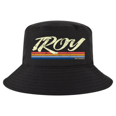 Troy Michigan Vintage Cool Comfort Performance Bucket Hat