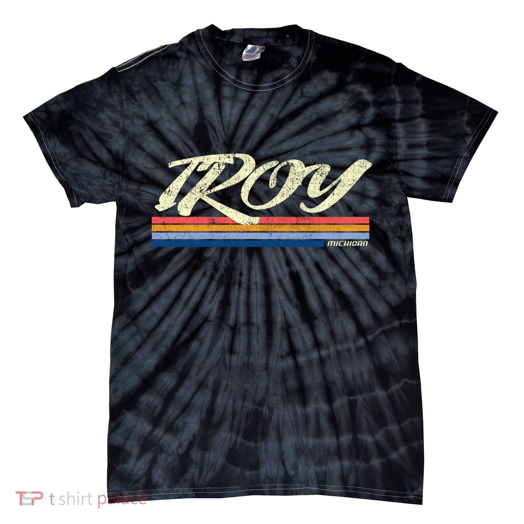 Troy Michigan Vintage Tie-Dye T-Shirt