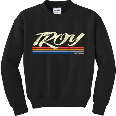 Troy Michigan Vintage Kids Sweatshirt