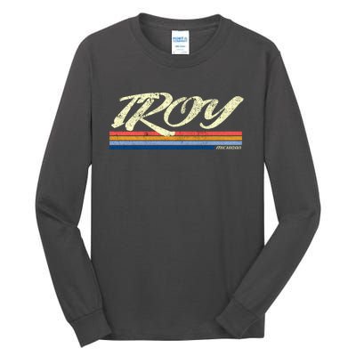 Troy Michigan Vintage Tall Long Sleeve T-Shirt