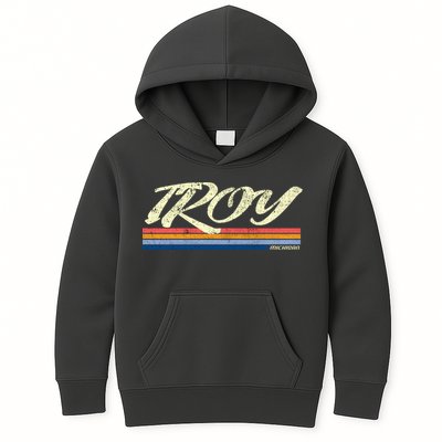 Troy Michigan Vintage Kids Hoodie