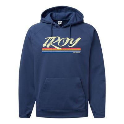 Troy Michigan Vintage Performance Fleece Hoodie