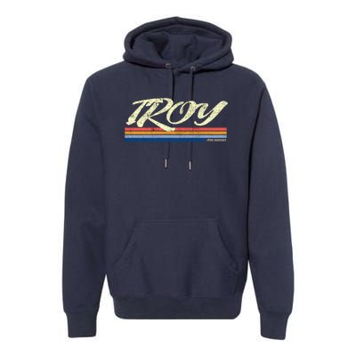 Troy Michigan Vintage Premium Hoodie