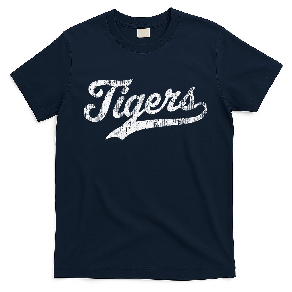 Tigers Mascot Vintage Sports Name T-Shirt