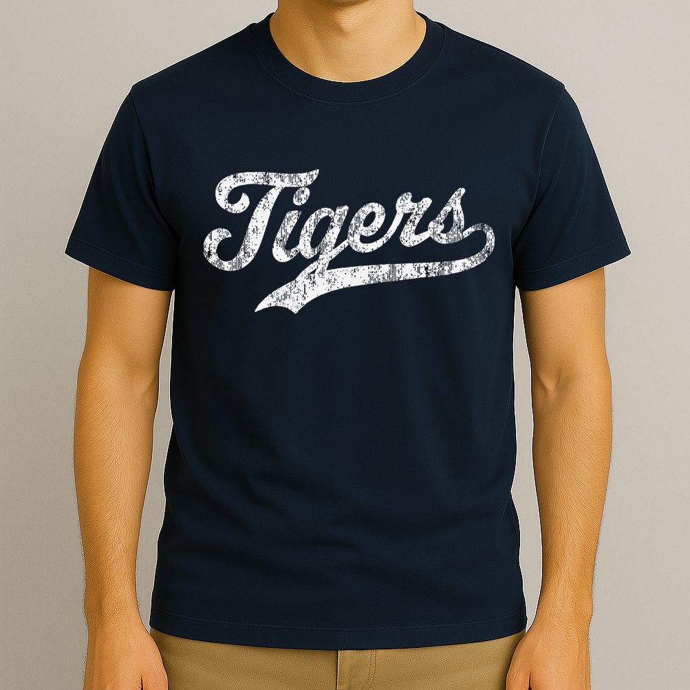 Tigers Mascot Vintage Sports Name T-Shirt