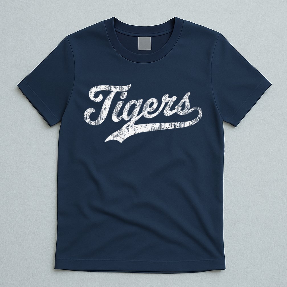 Tigers Mascot Vintage Sports Name T-Shirt
