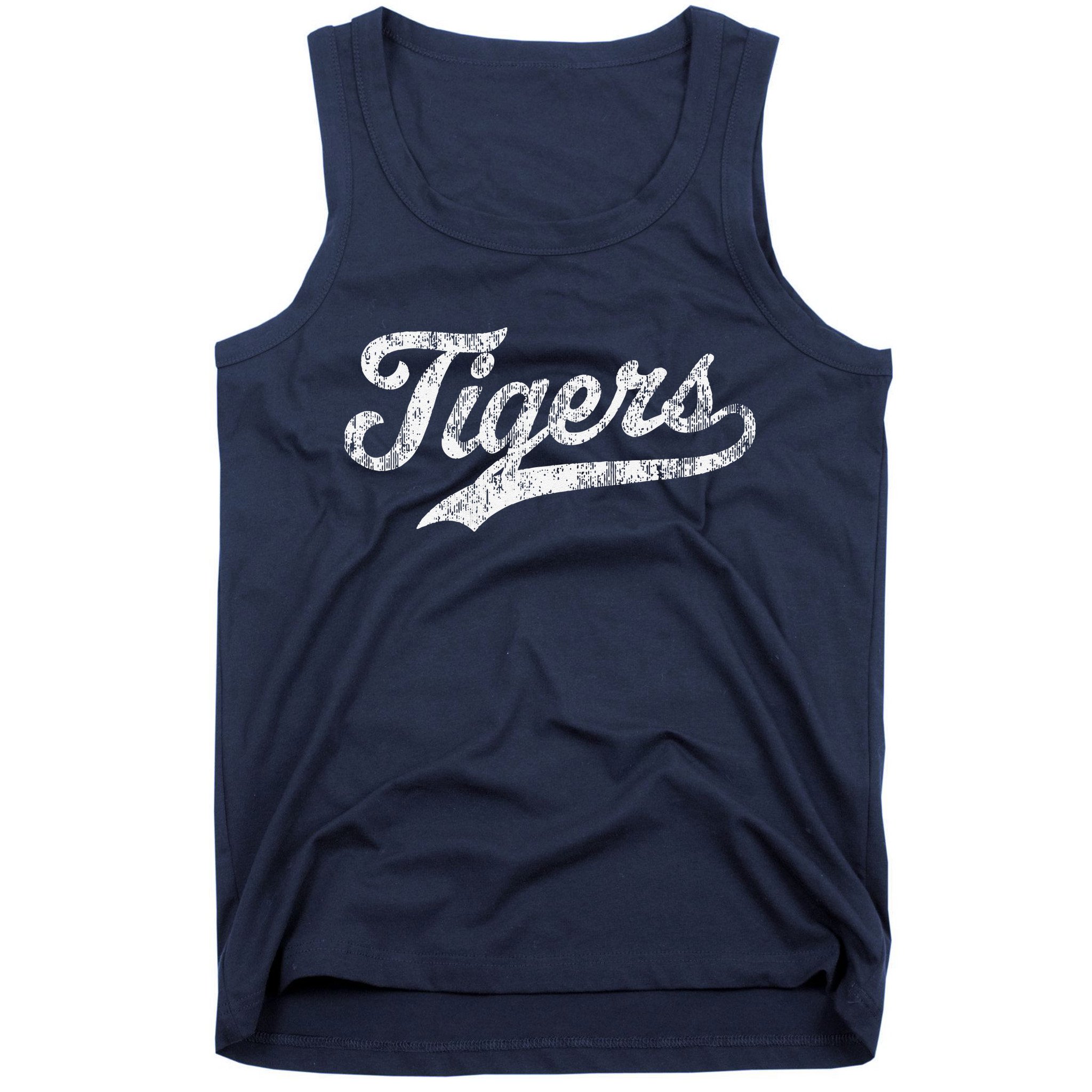 Tigers Mascot Vintage Sports Name Tank Top