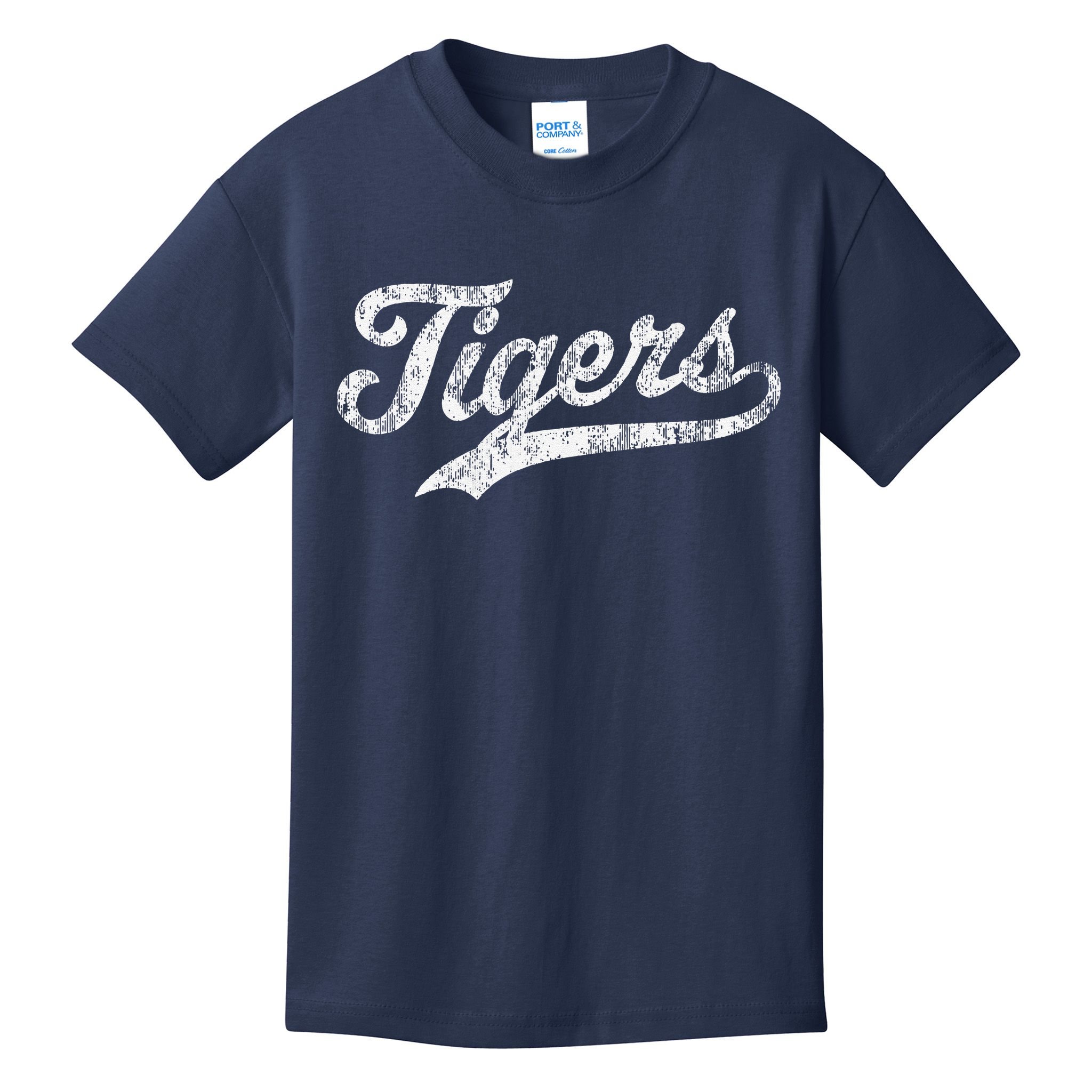 Tigers Mascot Vintage Sports Name Kids T-Shirt