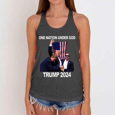 Trump Mugshot Vote For The Felon Trump 2024 Trump Convicted Women's Knotted Racerback Tank