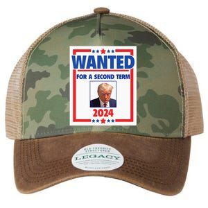 Trumps Mugshot Wanted For A Second Term 2024 President Legacy Tie Dye Trucker Hat