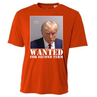 Trump Mugshot Wanted For Second Term Cooling Performance Crew T-Shirt