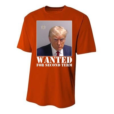 Trump Mugshot Wanted For Second Term Performance Sprint T-Shirt