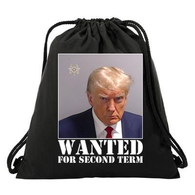 Trump Mugshot Wanted For Second Term Drawstring Bag