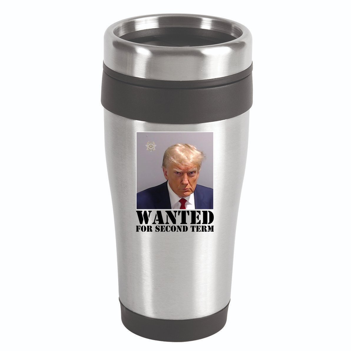 Trump Mugshot Wanted For Second Term 16oz Travel Tumbler