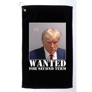 Trump Mugshot Wanted For Second Term Platinum Collection Golf Towel