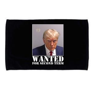 Trump Mugshot Wanted For Second Term Microfiber Hand Towel