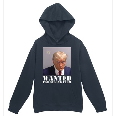 Trump Mugshot Wanted For Second Term Urban Pullover Hoodie