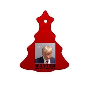 Trump Mugshot Wanted For Second Term Ceramic Tree Ornament