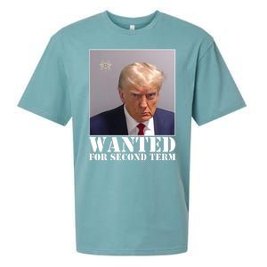 Trump Mugshot Wanted For Second Term Sueded Cloud Jersey T-Shirt