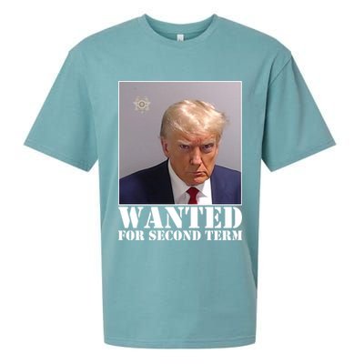 Trump Mugshot Wanted For Second Term Sueded Cloud Jersey T-Shirt