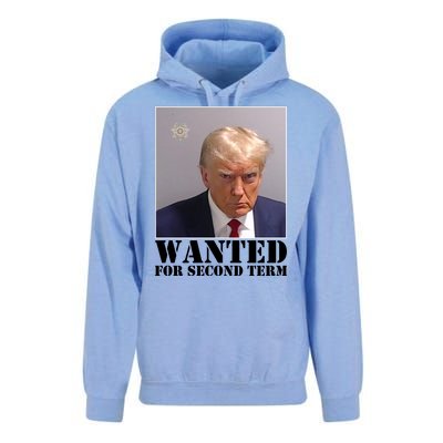 Trump Mugshot Wanted For Second Term Unisex Surf Hoodie