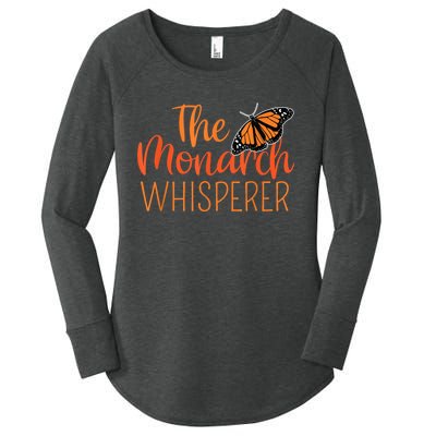 The Monarch Whisperer Cute Entomology Butterfly Women's Perfect Tri Tunic Long Sleeve Shirt