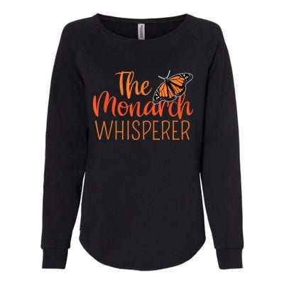 The Monarch Whisperer Cute Entomology Butterfly Womens California Wash Sweatshirt