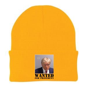 Trump Mugshot Wanted For President Knit Cap Winter Beanie