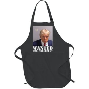 Trump Mugshot Wanted For President Full-Length Apron With Pockets