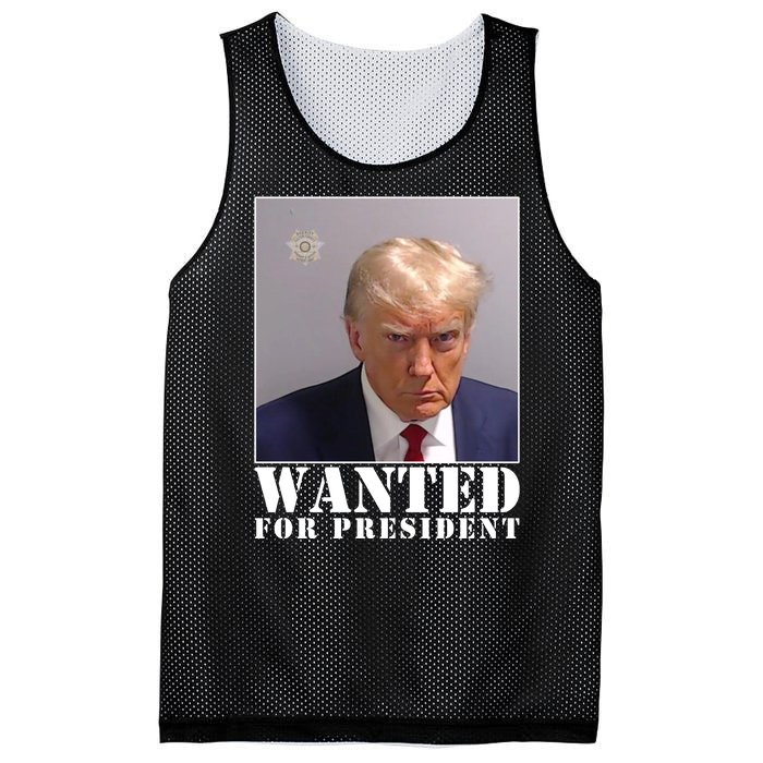 Trump Mugshot Wanted For President Mesh Reversible Basketball Jersey Tank