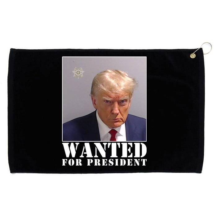 Trump Mugshot Wanted For President Grommeted Golf Towel