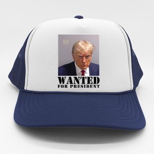 Trump Mugshot Wanted For President Trucker Hat