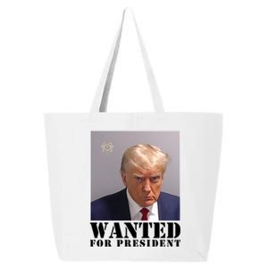 Trump Mugshot Wanted For President 25L Jumbo Tote