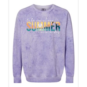 Take Me Where Summer Never Ends Colorblast Crewneck Sweatshirt