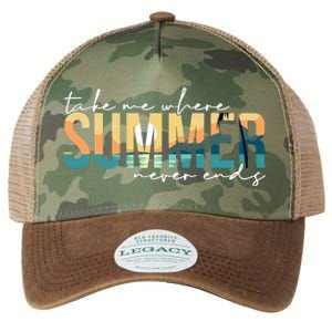 Take Me Where Summer Never Ends Legacy Tie Dye Trucker Hat