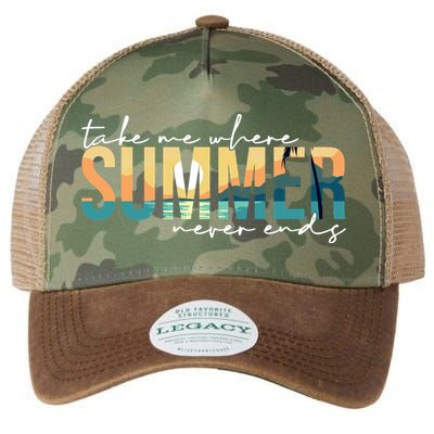 Take Me Where Summer Never Ends Legacy Tie Dye Trucker Hat