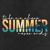 Take Me Where Summer Never Ends 7 Panel Mesh Trucker Snapback Hat