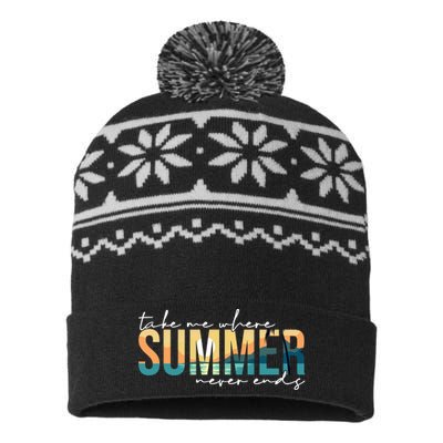 Take Me Where Summer Never Ends USA-Made Snowflake Beanie