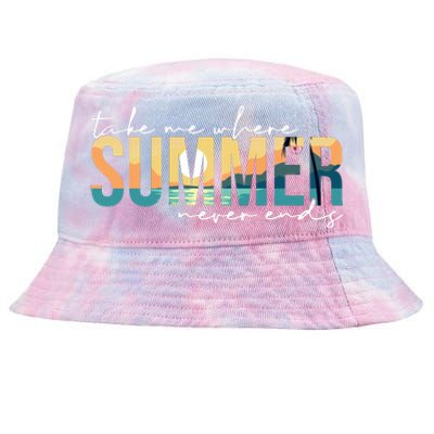 Take Me Where Summer Never Ends Tie-Dyed Bucket Hat