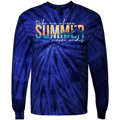 Take Me Where Summer Never Ends Tie-Dye Long Sleeve Shirt