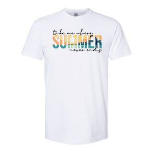 Take Me Where Summer Never Ends Softstyle CVC T-Shirt