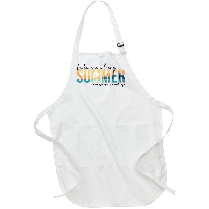 Take Me Where Summer Never Ends Full-Length Apron With Pockets