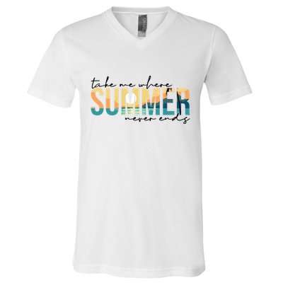 Take Me Where Summer Never Ends V-Neck T-Shirt