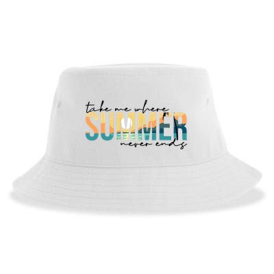 Take Me Where Summer Never Ends Sustainable Bucket Hat