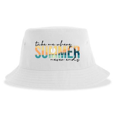 Take Me Where Summer Never Ends Sustainable Bucket Hat