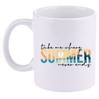 Take Me Where Summer Never Ends 11oz C Handle Ceramic Mug