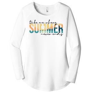 Take Me Where Summer Never Ends Women's Perfect Tri Tunic Long Sleeve Shirt